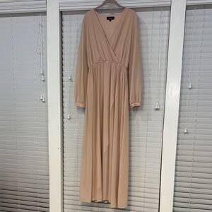 Lulu's Blush Long Sleeve Maxi Dress